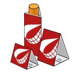 Waterproof Triangle Corflute Signs Full Color Coroplast Signs Purple