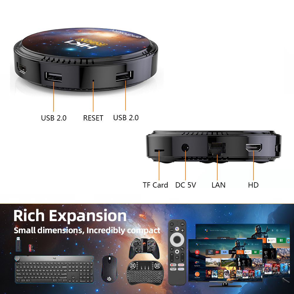 HK1 RBOX W2T IPTV Set Up Box 2G 4G RAM 16G 32G 64G ROM Android TV Box