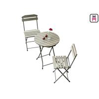 Buy cheap Plastic Wood Folding Patio Dining Table And Chairs , All Weather Garden product