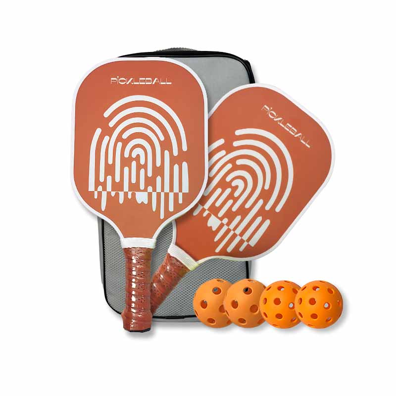 Pickleball Paddles Set with 4 Premium Wood Paddles, 4 Balls & Carry Bag. Cushion Comfort Grip for Men and Women.