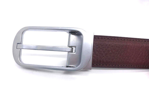 Fashionable Mens Leather Dress Belt With Prong Buckle 1.25” Wide Waist Strap