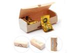 Natural Color Wooden Tea Bag Box Balsa Bark Veneer Wood With Custom Logo
