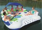 Funny Canopy Island Inflatable Floating River Raft For 7 Person