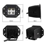 CREE 16W LED Light Pods Flood / Spot Cube Light Flush Mount IP67 Waterproof