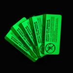 Printable Glowing Warning Signal Stickers Heat Transfer Clothing Glow In The