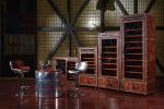 Wheel Legs Wine Storage Cabinet Set Constant Temperature Full Handwork Craft