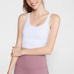 Solid Longline Medium Impact Sports Bra OEM Available Crossback Shockproof
