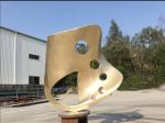 Outdoor Abstract Steel Sculpture , Bronze Art Sculpture For Garden Ornaments