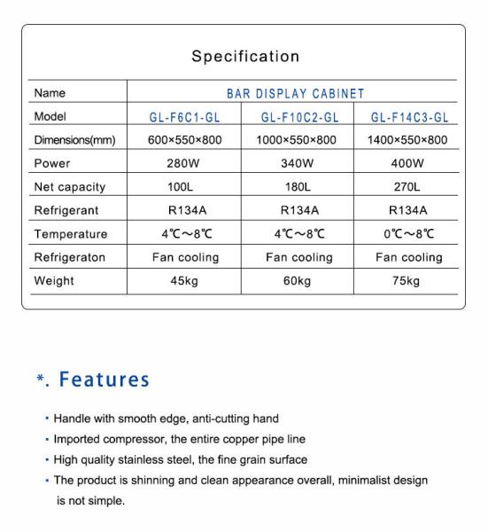 130KG Heavy Duty Cold Storage Bar Refrigerator for Commercial Hotel Cooling 4℃~8