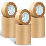 Customized Logo Waterproof Kraft Paper Packaging Tape Roll With Acrylic Adhesive