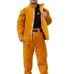 Real Cow Leather Mens Heat Proof Electric Welding Workwear Workshop Uniforms