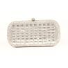 Buy cheap Rectangular Silver Rhinestone Evening Bags With 120cm Metal Chain from wholesalers