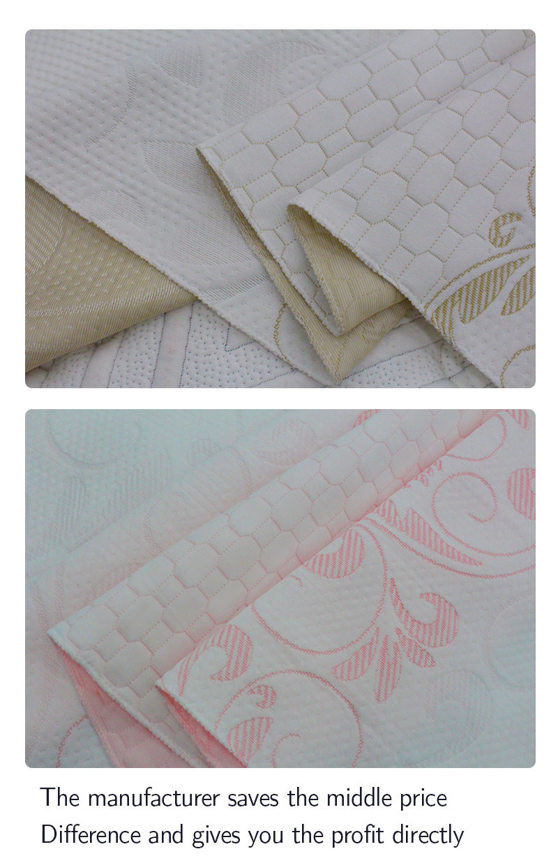 Factory direct selling quilted knitted fabric for mattress 100% polyester jacquard mattress fabric