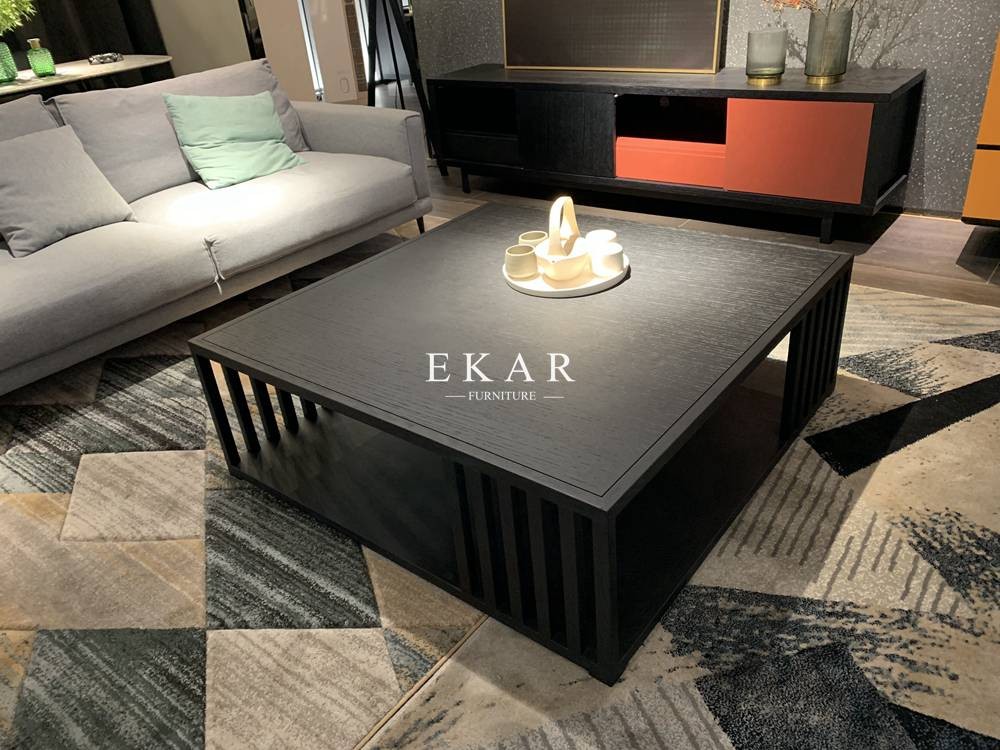 Modern Contemporary Simple Wooden Square Coffee Table
