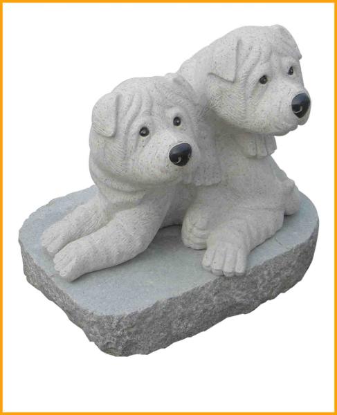 Buy cheap Carving Stone Family Dog Statue from wholesalers