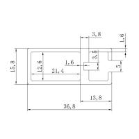 Buy cheap 16*37mm 2016 new coming, alu profiles for display racks,all kinds of profiles product
