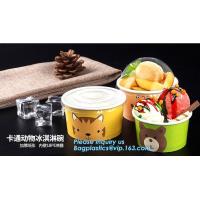 Buy cheap 12oz 360ml 34oz 1000ml ice cream paper cup and paper lid,double pe coating product