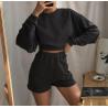 Buy cheap Blank Sweatshirt Women Private Label Shorts Set Best High Street Loungewear from wholesalers