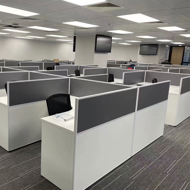 Grey Modular 2 4 6 Seat Office Workstation Cubicle For Staff