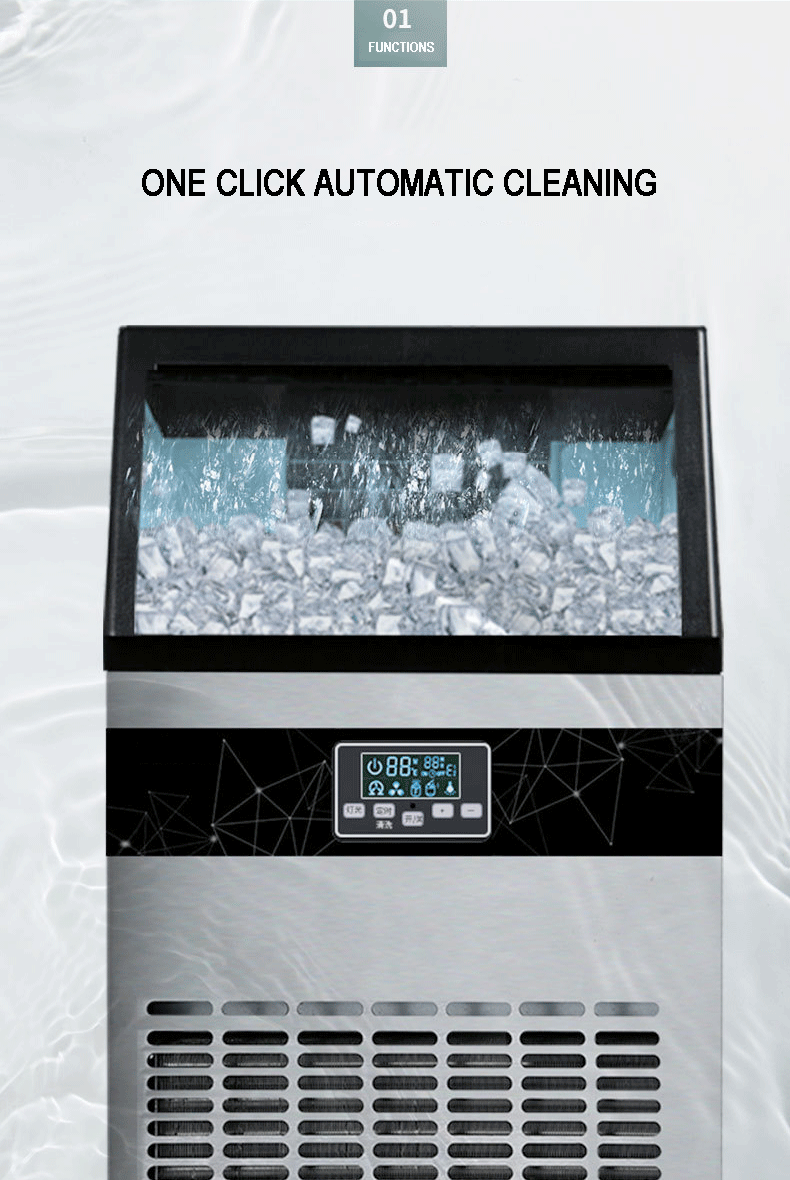 NO App-Controlled 60-100kg Home Mini Commercial Ice Maker Machine for Automatic Ice Cube Making Tap Water Or Bottled Water Input