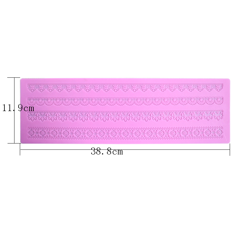 OEM / ODM Silicone Cute Cake Lace Mat , Silicone Lace Mats For Cake