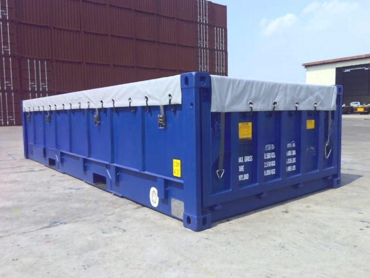 20ft Half Height Soft Open Top Container with Tarpaulin Roof Cover BV Certified High Capacity Bulk Ore Storage Solution