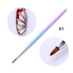 Metal Gradient Nail Gel Brush Nylon Hair Flat UV Nail Pen Non Deformation