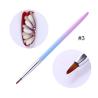 Buy cheap Metal Gradient Nail Gel Brush Nylon Hair Flat UV Nail Pen Non Deformation from wholesalers