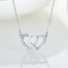 Buy cheap YASVITTI White Cubic Zirconia Rhodium Plated 925 Double Sterling Silver Heart Pendant Necklace Jewelry Valentine Gift from wholesalers