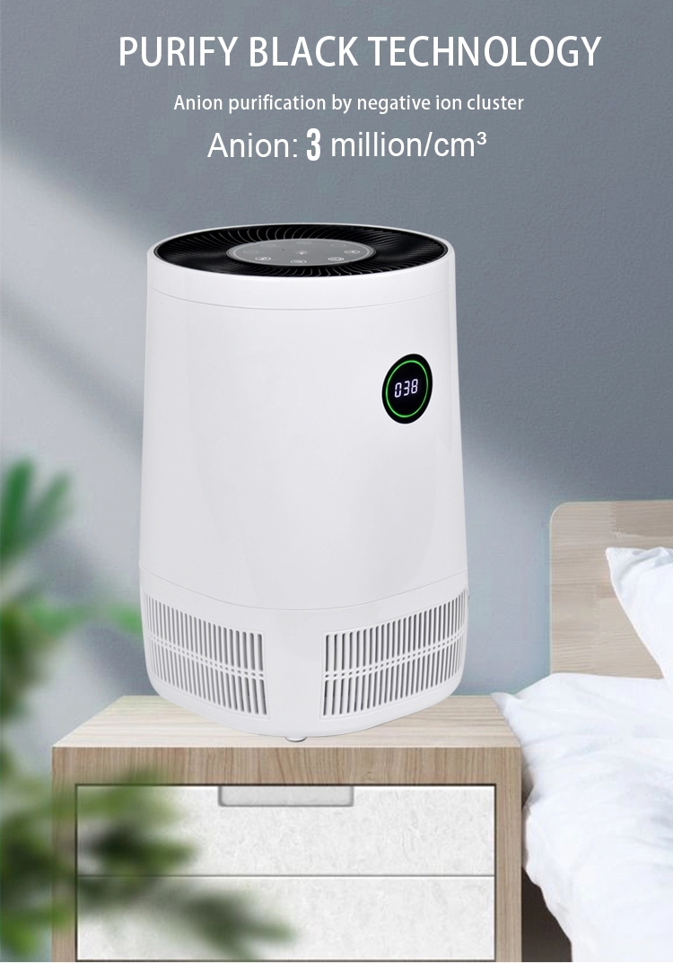 Portable Air Purifier for Home with H13 True HEPA & Active Carbon Filter, Desktop USB Air Cleaner with Filter Change