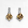 Buy cheap 3.8g 925 Sterling Silver Gemstone Earrings Lemon Yellow Citrine Topaz from wholesalers