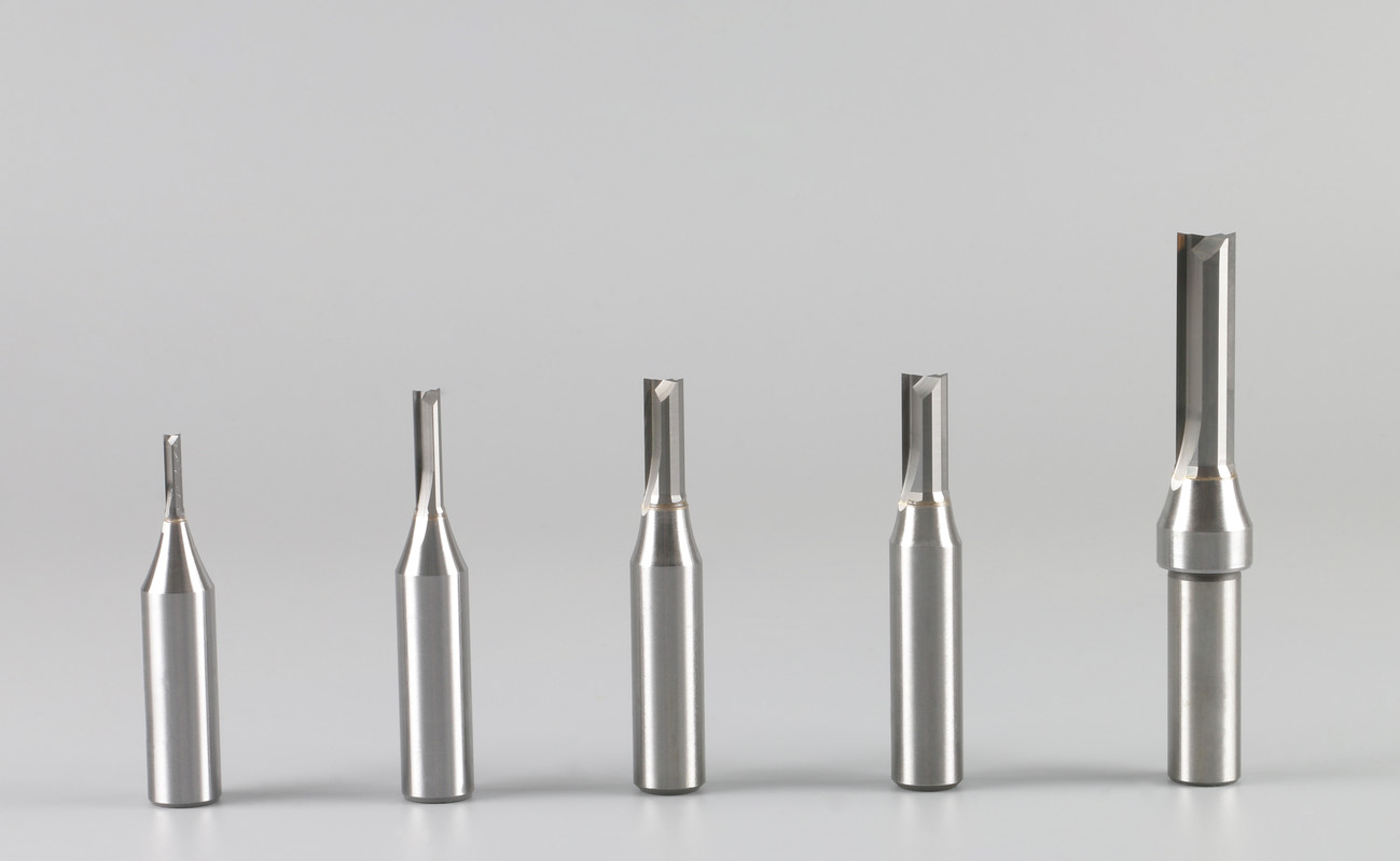 1/2 Inch Shank Two Flute TCT Straight Bit For Wood Cutting / Carbide Solid End Mill
