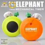 Elephant ABS Cartoon Kitchen Timer 8.3x6.7cm Orange Green For People