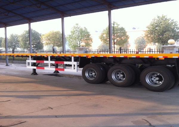 Buy cheap Flatbed Heavy Equipment Trailer Yellow Color Wide Transportation Application from wholesalers
