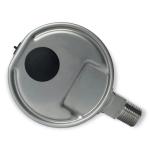 All Stainless Steel Water Pressure Gauge Glycerin Manometer 100mm