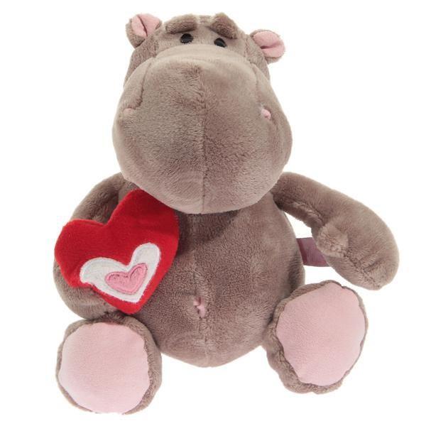 Buy cheap Sitting Pose Hippo with red heart Plush Toys from wholesalers