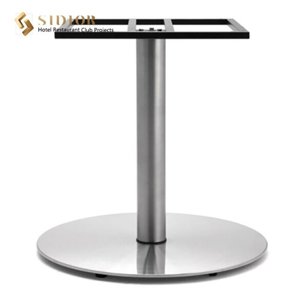 Buy cheap Modern Style Brushed Stainless Steel Dining Table Base 72cm Height from wholesalers