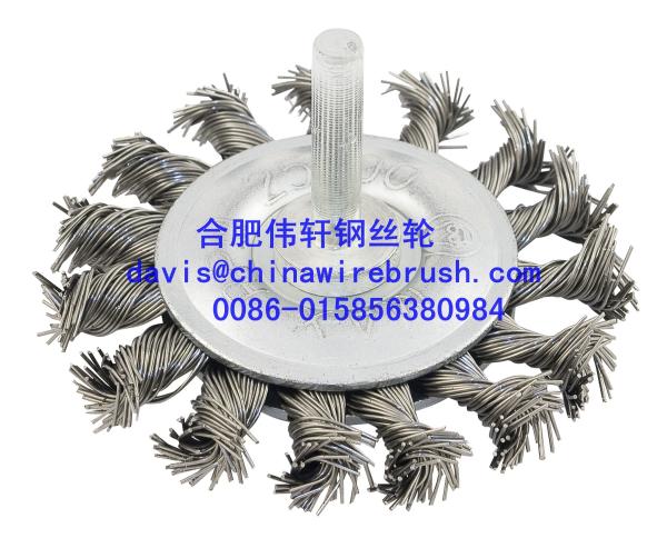 Buy cheap Knotted Wire Bevel Brush With Shaft from wholesalers
