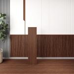 Peel And Stick Vinyl Floor DIY Wood TPH Flooring Sticker Fire Resistance