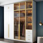 Storage Clothes Organizer Bedroom Wooden Combination Wardrobe Whit Soft Close