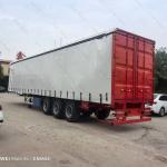 Steel 3 Axles Side PVC Curtain Box Structured Truck Head Towing Cargo Curtain