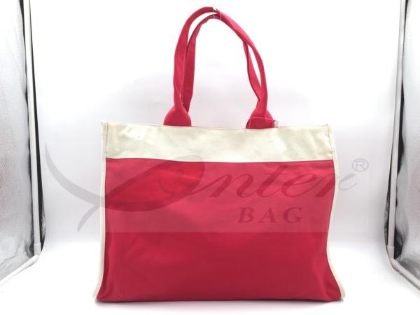Buy cheap Red Canvas Travel Tote Bags Slides Over Luggage Handle Customized Logo from wholesalers