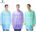 Protective Breathable Blue Pink Colour Visitor Jacket Disposable Nonwoven SMS