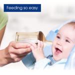 Medium Flow Flip Cap Baby Bottle PPSU Off Center Nipple 180ml