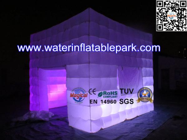 Buy cheap Inflatable Lighting Tent / Color Changing Inflatable LED Office Tent from wholesalers