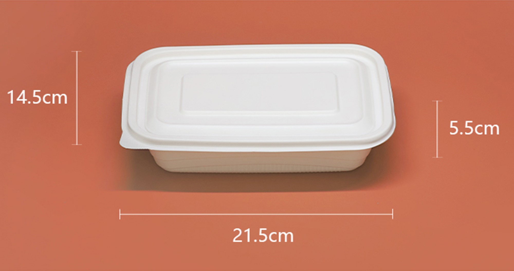 650ml Sturdy Cornstarch Take Out Containers Disposable Lunch Box