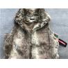Buy cheap Natural Flax Color Ladies Faux Fur Coats With Funnel Neck Multi Size TW76418 from wholesalers