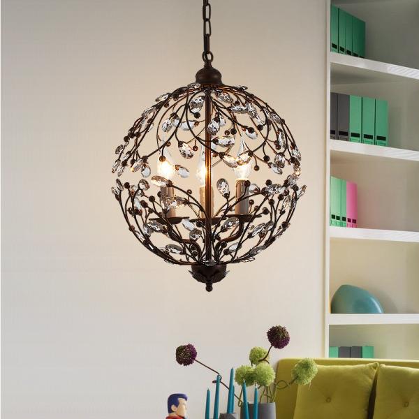 Buy cheap K9 Crystal Pendant Lights Hanging Lamps spherical Tree Leaf floral chandelier(WH-CI-120) from wholesalers