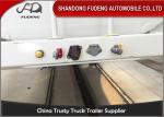 Oil Tanker Trailer With Lifting Front Axle , Tanker Truck Trailer Q345 Carbon
