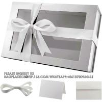 Buy cheap Large Clear Gift Box With Window, 13.5x9x4.1 Inches White Gift Box For Present product